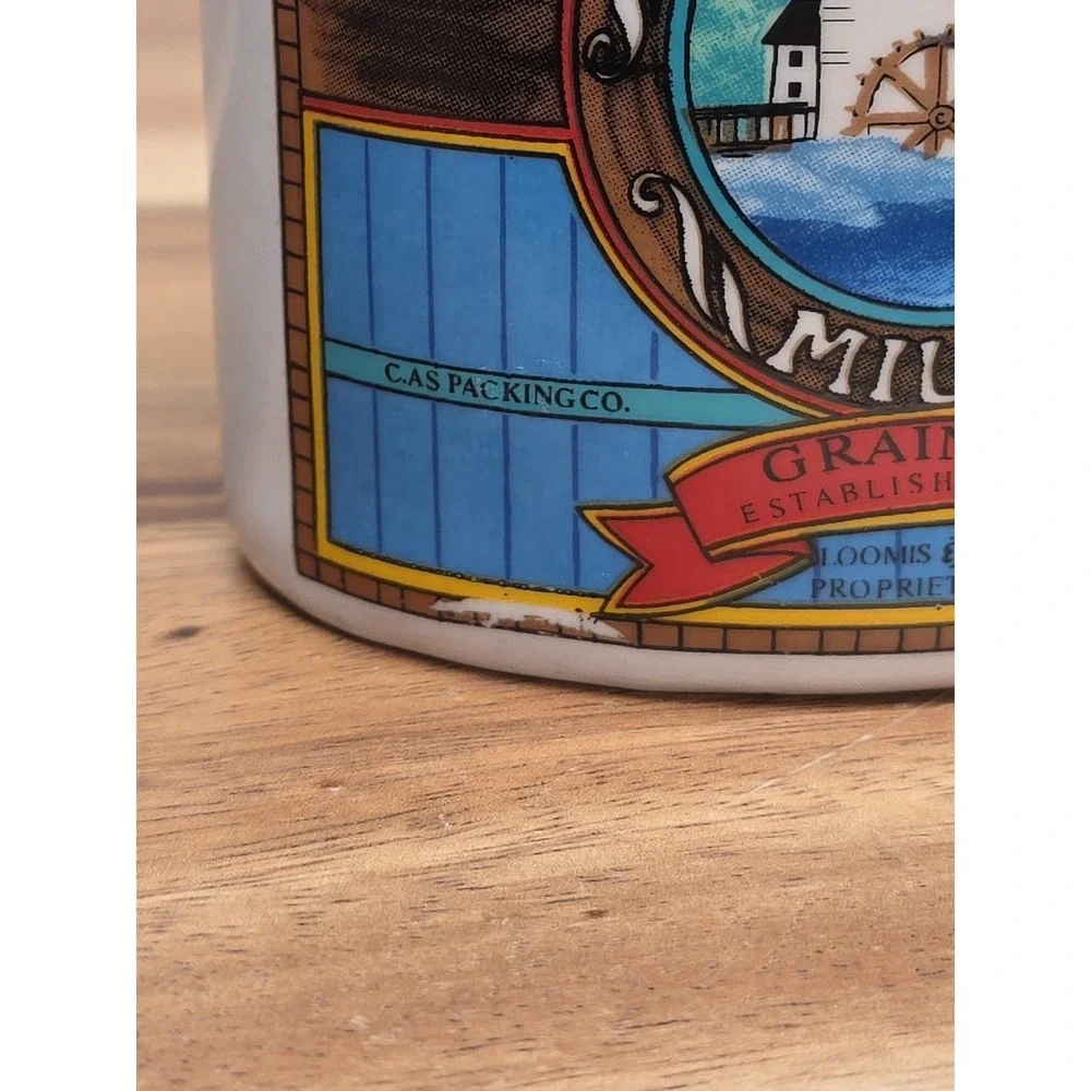 Vintage Oakwood Mills Grainery Feed & Seed Gravy Holder Cleveland, OH